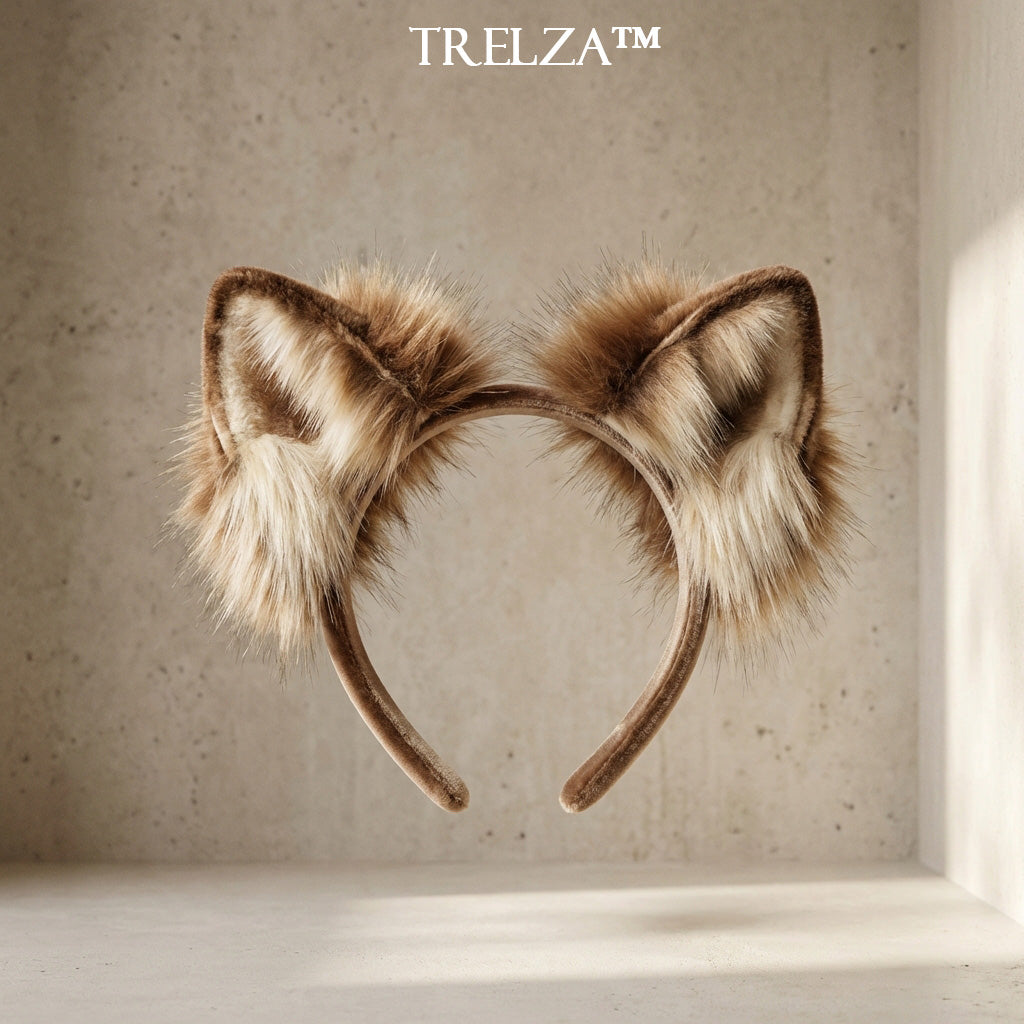 Trelza™ Furry Elegance Cat Ears Headband