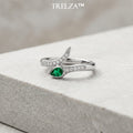 Trelza™ Serene Emerald Twist Ring